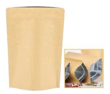 Пакет дой-пак (крафт + метал) 130х200х35 зіп 1000 шт PackPro 500-000118218 фото