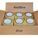 Скотч прозрачный 45х200м 10 рулонов PackPro 10-sko-02 фото