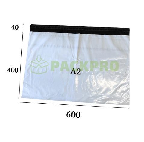 Курьерский пакет A2 600х400 белый +40мм 250 пакетов PackPro 250_kp-002 фото