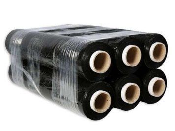 Стрейч пленка черная ВТОРИЧНАЯ 10 мкм &times; 500 мм &times; 2,4 кг / 320 м, 6 рулонов PackPro str-054566-6 фото