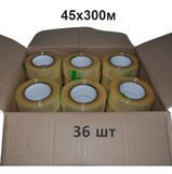 Скотч прозорий 45х300м 36 рулонів PackPro 36-sko-03 фото