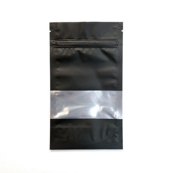 Пакет Дой-пак 140х240х40 (черный/матовый метал+окно) зип 200 шт PackPro 200-000119974 фото