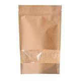 Пакет дой-пак (крафт+окно) 130х200х35 зип 200 штук PackPro 200-000118221 фото